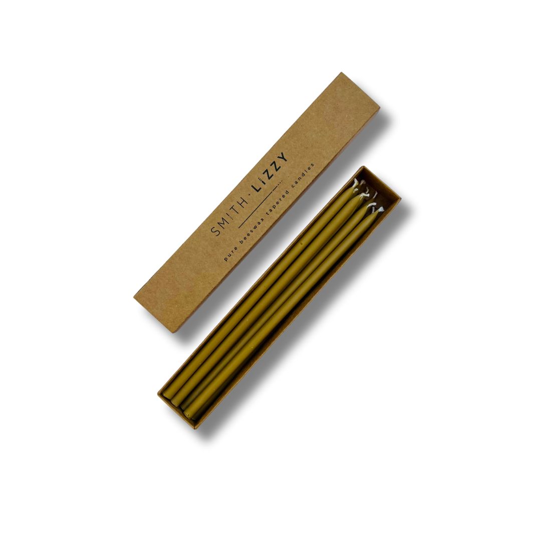beeswax 23cm thin candles (set of 10)