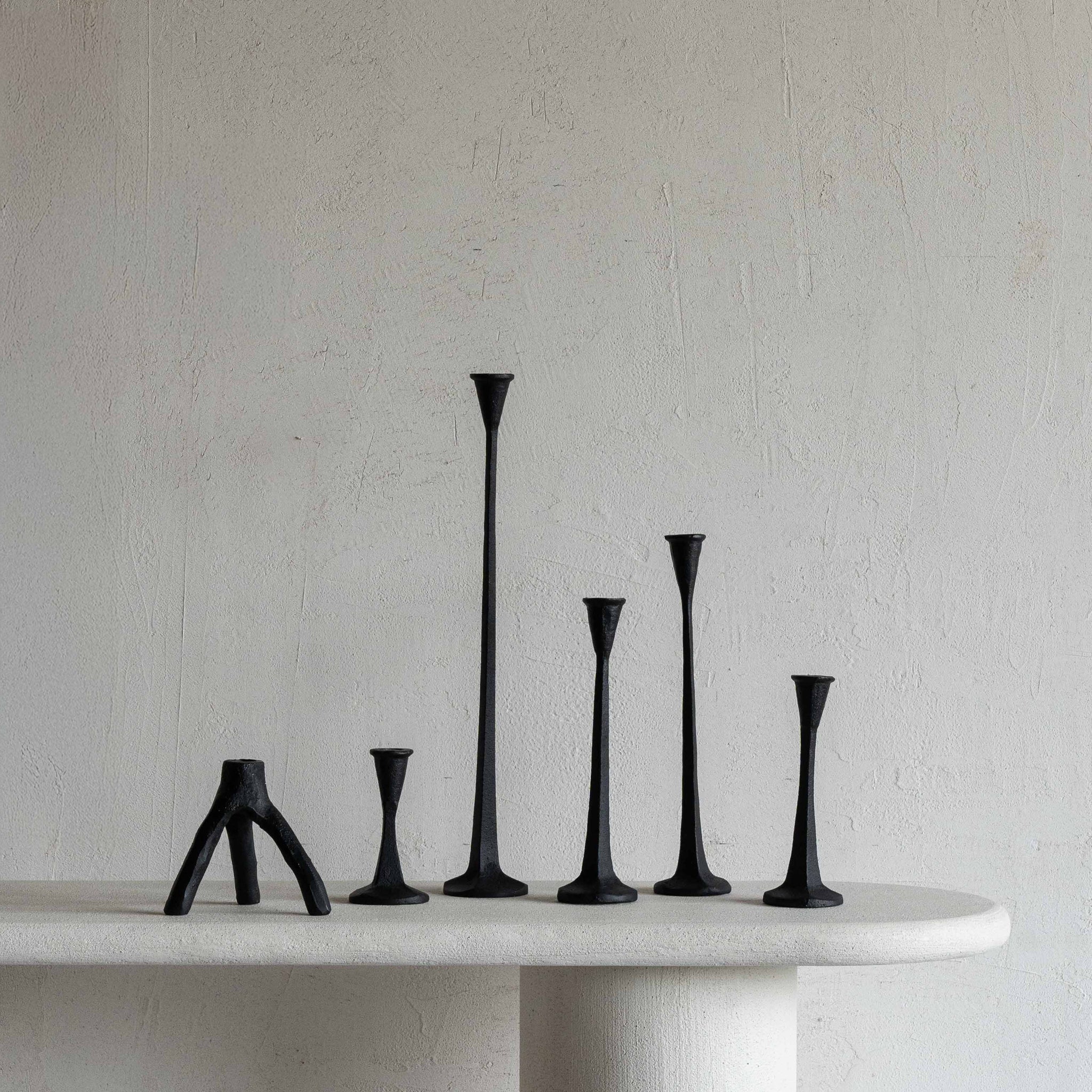 cast iron steel candle holder