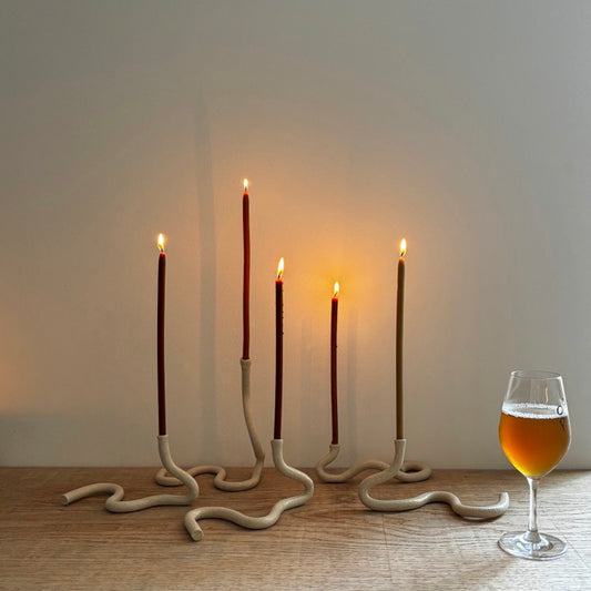 beeswax 23cm thin candles (set of 10)